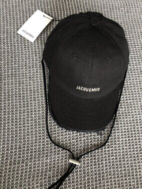 JACQUEMUS La Casquette Artichaut Black Baseball Cap